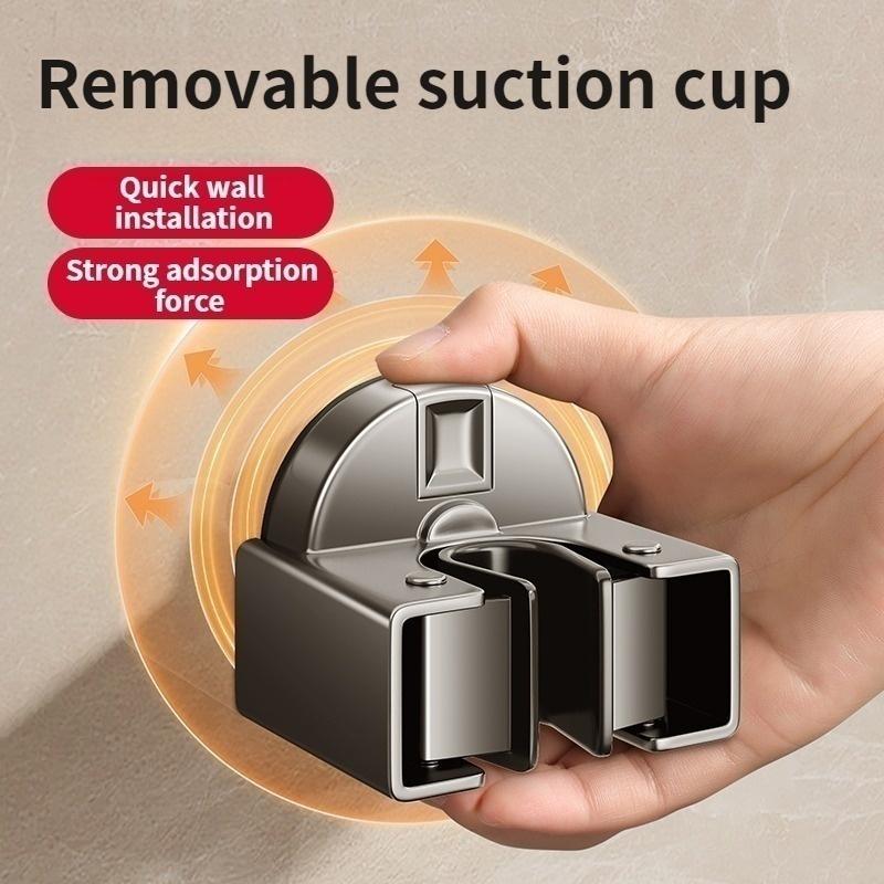 No Need To Drill Suction Cup Bathroom Mop Wall-mounted Clip, Ancient-style Bathroom Hanger Kitchen Mop Broom Hook