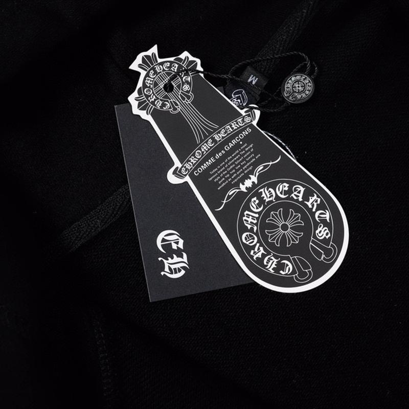 834 CHROME HEARTS 2025 Autumn and Winter New Plus Size Classic Style Logo Zipper Hooded Sweatshirt, Suitable for Couples to Wear