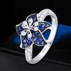 Fashion Trendy Jewelry S925 Rings For Women Cubic Zirconia Charms Bridal Wedding Engagement White Gold Color Ring