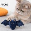 Non-toxic Cat Chew Toy Halloween Theme Toy, Soft Ghost Bat Pumpkin Plush Cute Stuffed for Indoor Cats Boredom Relief Pet