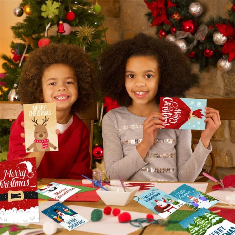 Sticker Birthday Cards Greeting Santas Cards Holiday Greeting Cards for Birthday