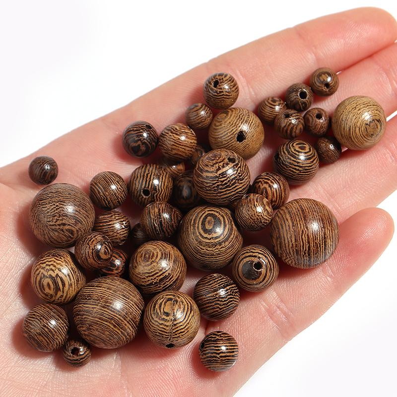 20-100Pcs Natural Cylindrical Wood Beads For Bracelets Making Spacer Round Wooden Beads DIY Handmade Necklace Charm Accessories