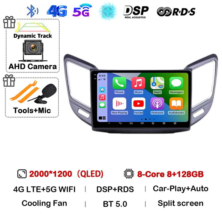 Android 14 Carplay Auto For Changan CS15 2016 2017 2018 2019 2020  Multimedia Car Radio Player WIFI+4G Stereo Touch Screen DSP