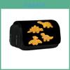 Dinosaur Chicken Nugget Double Layer Pencil Case With Nylon Material For Students And School Supplies