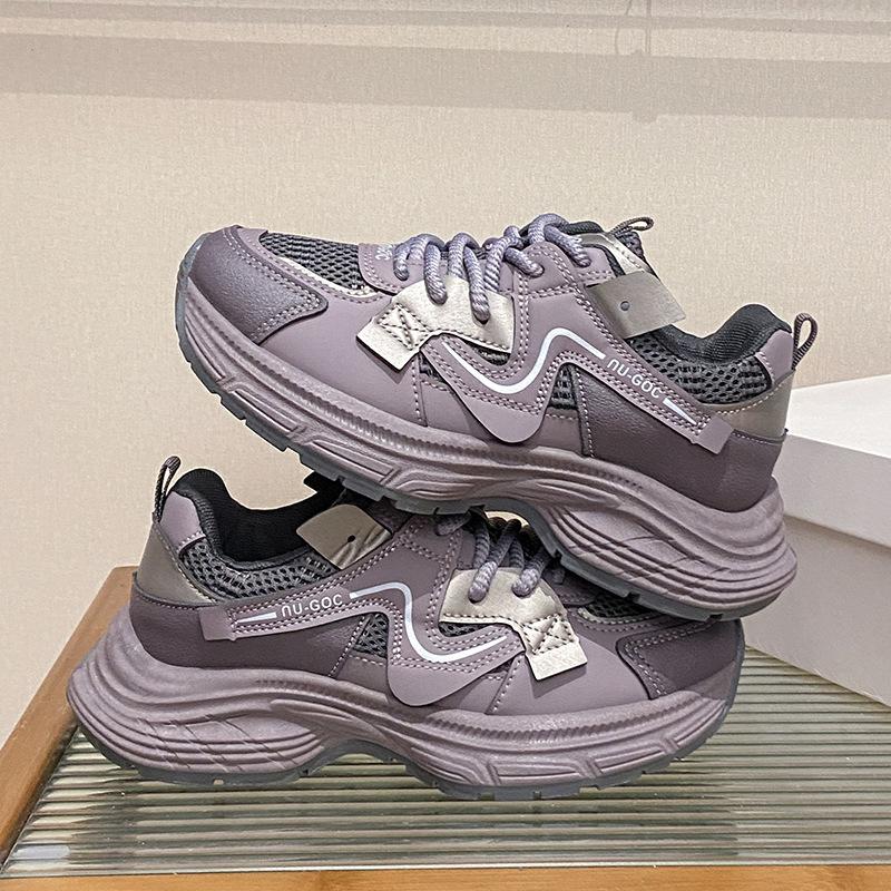 New dad shoes women's spring student sports running shoes casual shoes with heightened thick soles