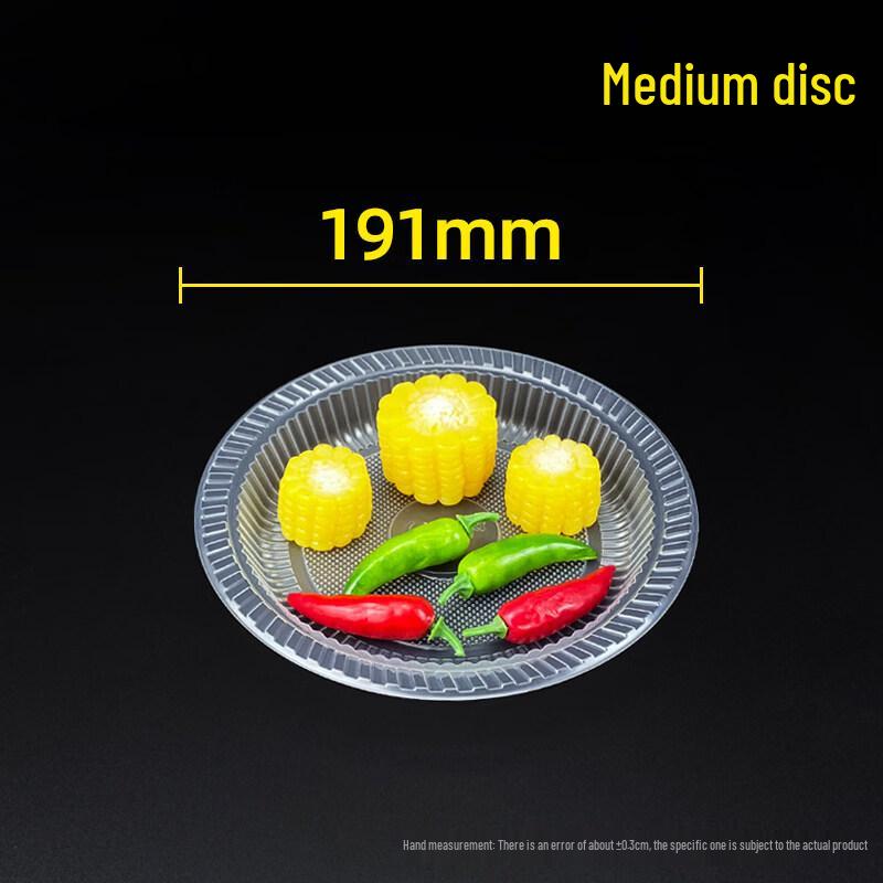 ZISIZ Disposable Transparent Plastic Round Plate
