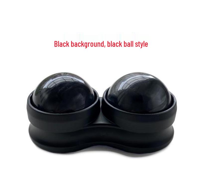 Handheld Double Ball Resin Massage Roller for Muscle Relaxation and Yoga