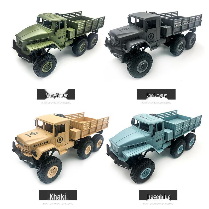 Large Remote-Control Off-Road Military Truck: High-Speed 4WD Climbing Toy for Kids