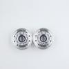 2Pcs Plastic Electroplated Round Hole Front Wheel Hub for 1/14 Tamiya RC Truck Scania 770S Actros 3363 Volvo MAN LESU Car Parts