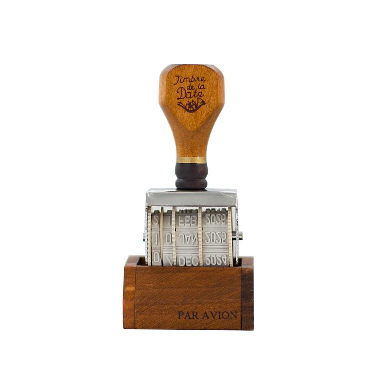 Retro Style Date Roller Stamp - Adjustable Postmark Effect for Journals