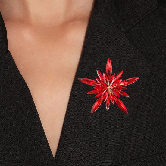 Shining Rhinestones Brooch Pin Fine Workmanship Colorful Irregular Star Shape Pin Costume Accessories