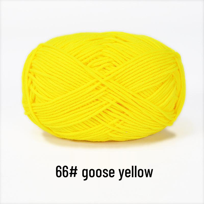 Cotton 4-Strand Medium-Thick Yarn Ball for Crochet: Ideal for Shoes, Dolls, Sweaters, and DIY Knitting Projects