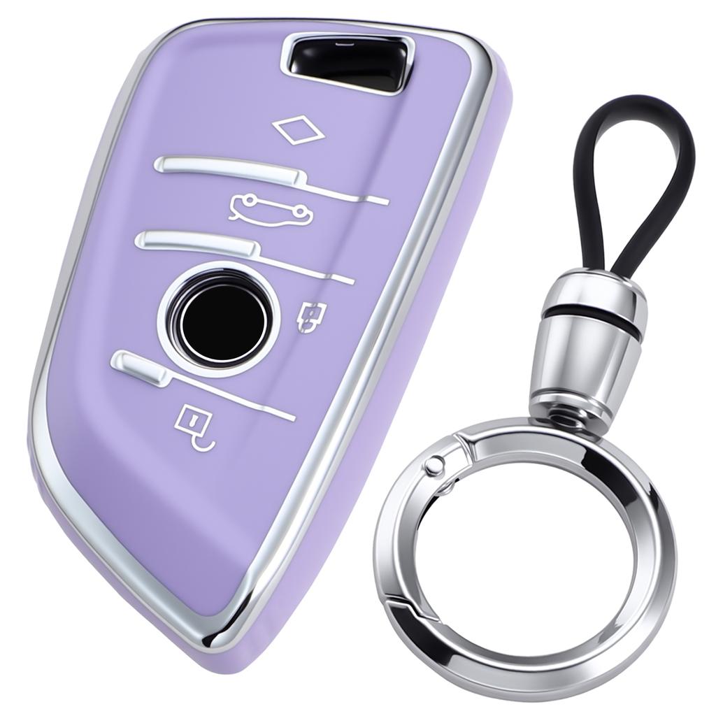 Soft Tpu Key Case Fits for 2024 BMW M8 X1 X2 X3 X5 540I 750I 3 Series Smart Car Key Remote Fob