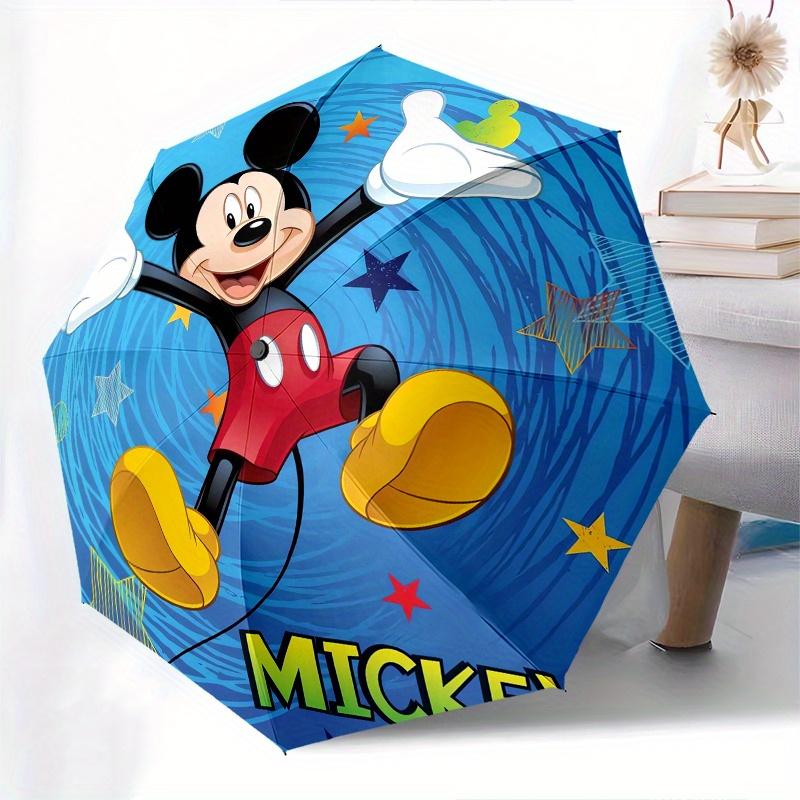 Mickey Mouse,Disney Automatic Umbrella - Tri-fold Portable Umbrella, Best Holiday Gift for Men and Women, Durable Iron Frame, Playful Design