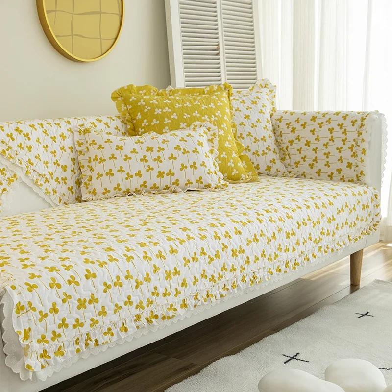 

Современный Сельский Песчаный Шторм Коврик для Дивана Удобный Нескользящий Клевер Полотенце для Дивана Универсальный Дышащий Декор для Гостиной Подушка 70x70cm 1pcs