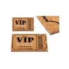 Paillasson fibre de coco - Gift Decor - Imprimé VIP - 60x40 cm - PVC - Lot de 10 - Résistant - Antidérapant