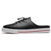 New Men's Slippers Tide Casual All-match Fashion Mens Shoes Genuine Leather Breathable Half Shoes For Men Luxury Half Slippers
