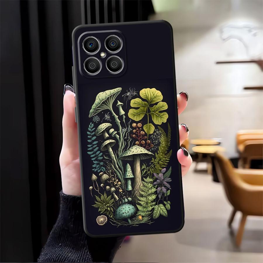 

Чехол для Honor 200 400 Lite X8 8X X5b 70 Magic5Lite X9a 90 X7 X6 Funda Чехол для телефона Винтажный принт с грибами Honor 70