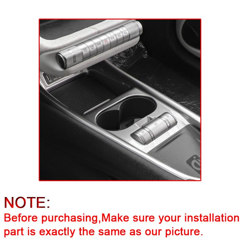 Auto-Innenaufkleber, passend für BYD Dolphin EA1 ATTO 1 2022 2023, Auto-Getriebeverkleidungsaufkleber, Getriebeschutzfolie, Kohlefaser, Schwarz