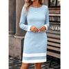 Rochie scurtă casual de modă pentru femei, cu imprimeu 3D și mânecă lungă