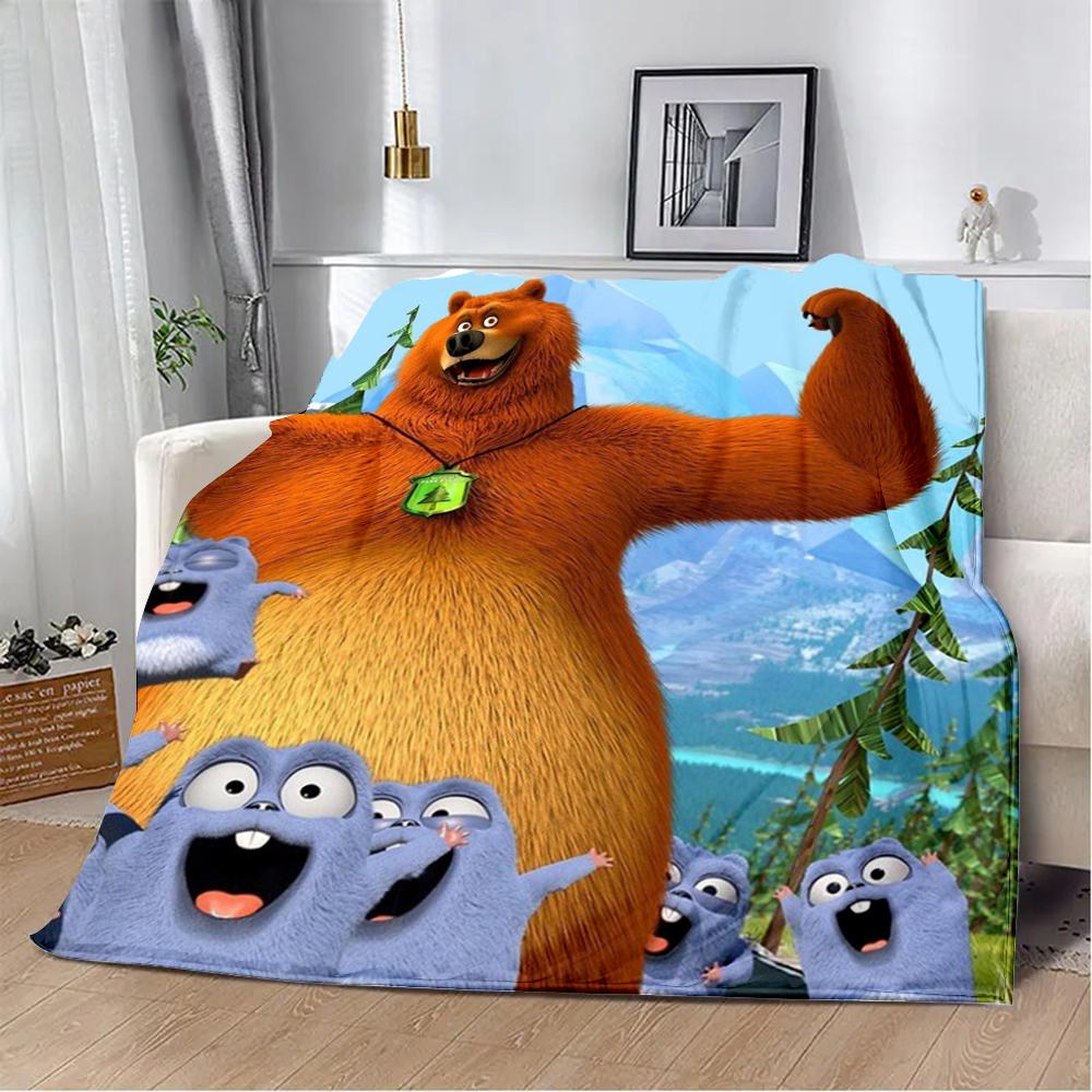 Cartoon Printed Blanket Picnic Blankets Grizzy and The Lemmings Warm Blanket Soft and Comfortable Home Travel Birthday Gift