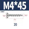 304 Stainless Steel Galvanized Hardened Coarse Thread Countersunk Flat Head Phillips Wood Screws