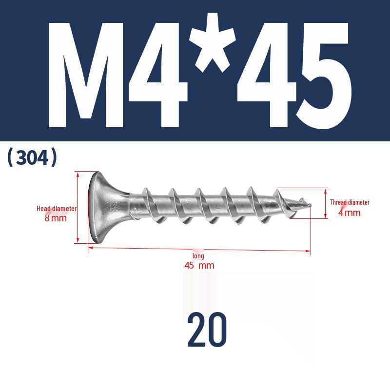 304 Stainless Steel Galvanized Hardened Coarse Thread Countersunk Flat Head Phillips Wood Screws