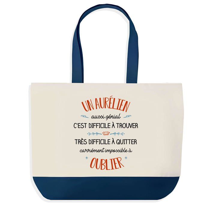 Tote bag - PLANETEE - Arthur Aussi Génial - Coton - Bleu - Imprimé en France