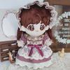 niannyyhouse 20cm Doll Clothes, Purple European-Style Lace Dress, Doll Baby Clothes, Dress-Up, Cotton Doll Clothes, for Plush Toys