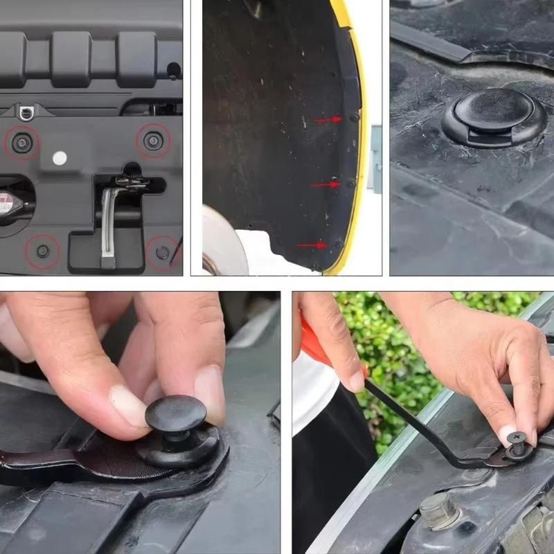 100 Pcs Car Retainer Clips Kit With Fastener Remover And Pry Tools For Auto Door Bumper Trim Repair