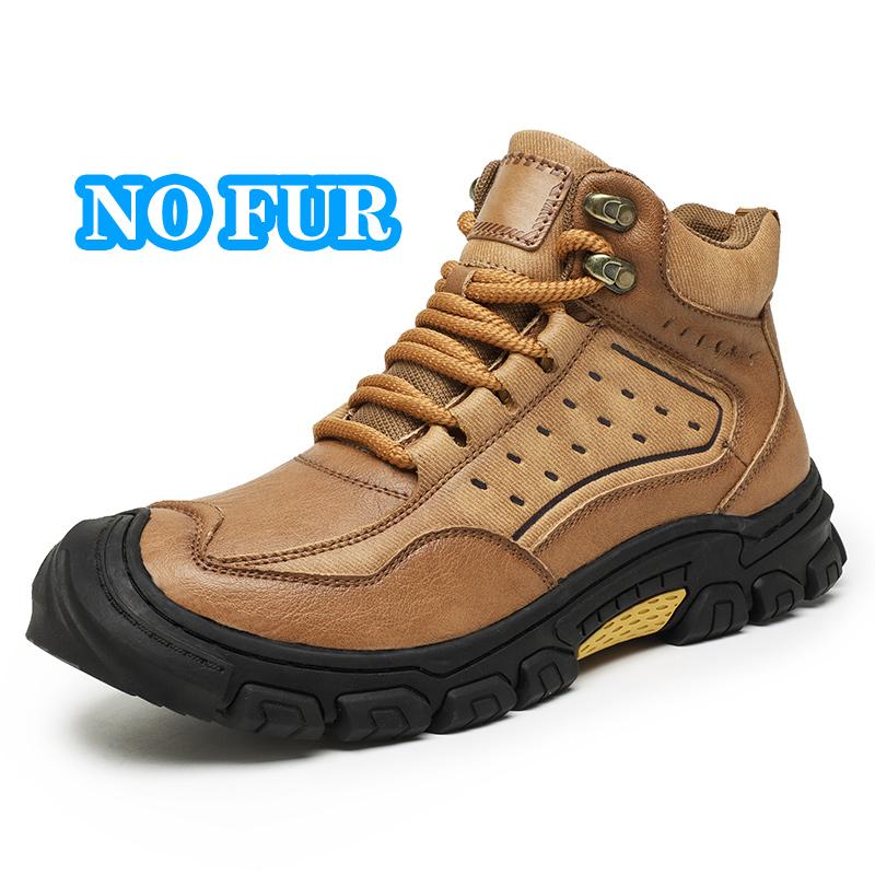 Fashion Non-Slip Men's Lace-Up High Top Shoes New Leather Casual Shoes for Man Retro Motorcycle Boots Fashion Hiking Ankle Boots Botas