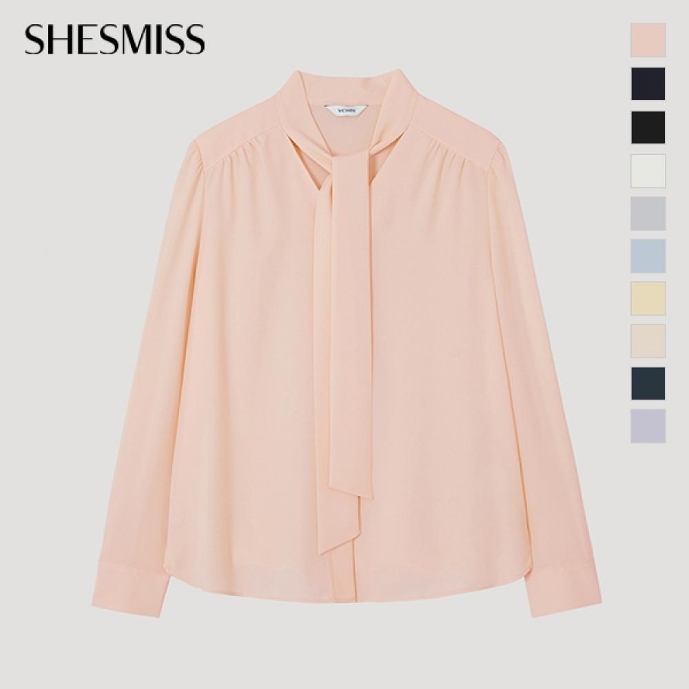  She S Miss Bluse mit Bindekragen, Swwblp12010
