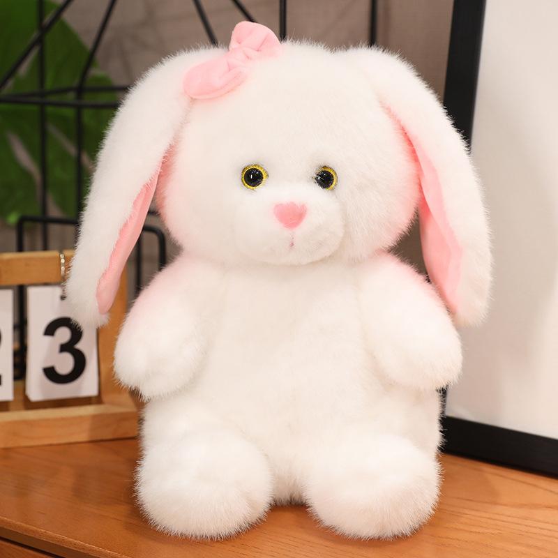 Cute Articulated Raccoon Koala Rabbit Doll Plush Toy Black and White Panda Doll Ragdoll Birthday Gift