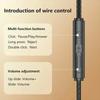 Przewodowe słuchawki 3,5 mm L zagięte Słuchawki przewodowe TYPE-C Douszne słuchawki z mikrofonem HiFi Stereo Zestawy słuchawkowe do gier na iPhone'a