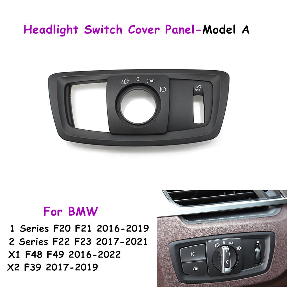 F20 F21 F22 F23 F48 F49 F39 Car Headlight Switch Panel HeadLamp Rotary Front Rear Foglight Button Cover For BMW 1S 2S X1 X2