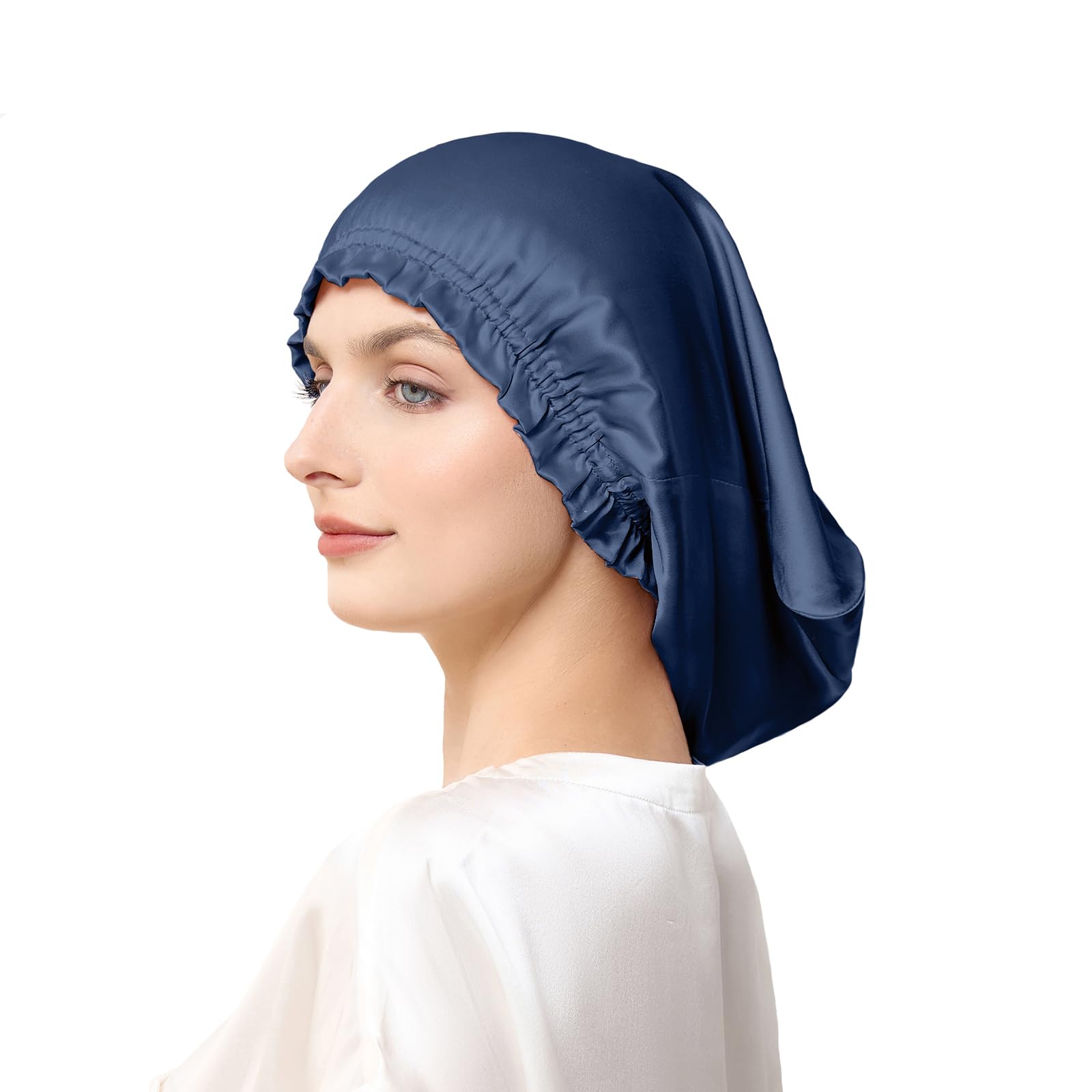 

THXSILK Sleeping Hair 19 Highest Grade OEKO Cylindrical For and Long Prevents Split Ends and Gives Includes Elastic Band for Easy On and Perfect for