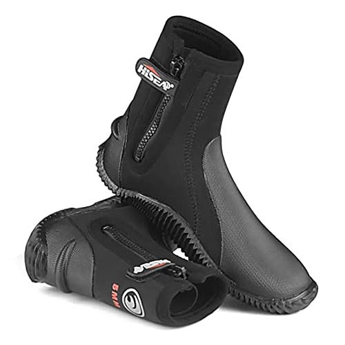 Lixada 5mm Neoprene Diving Boots with Side Zipper, Unisex, for Snorkeling, Scuba Diving, Diving Socks, Surf Boots, Neoprene Socks, Hot Springs, Fishin
