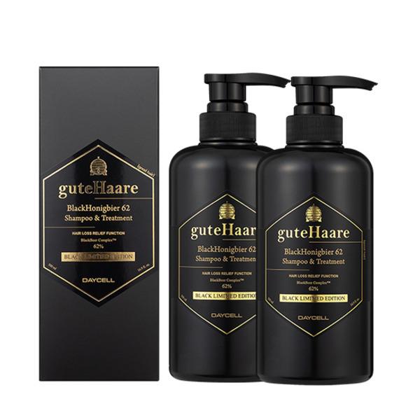 guteHaare Black Honey Beer 62 Shampoo & Treatment 500ml x 2