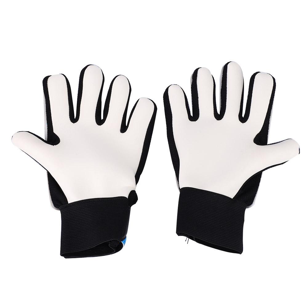 Kids Children Goalkeeper Glove NOn Slip Latex Soccer Finger Gloves(Blue S)