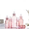 Dropper Bottles Refillable 5-100Ml Rose Gold Lid Cosmetic Container Glass Aromatherapy Liquid For Essential Massage Oil Pipette