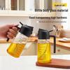 Graduated Glass Oil Dispenser with Handle: Large Capacity, Leak-Proof, 2-in-1 Spray for Kitchen Use.