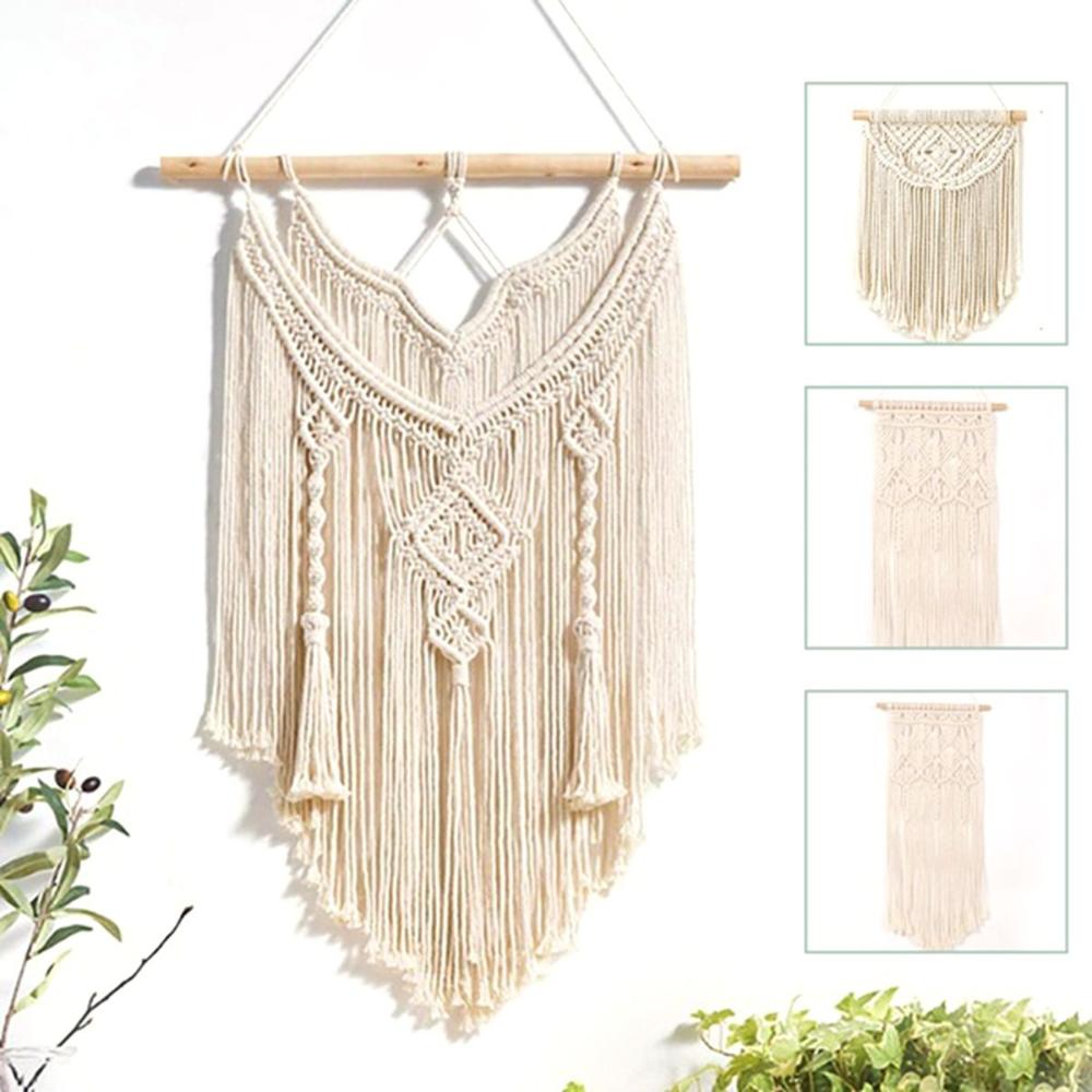 Cotton Rope Tassel Home Decoration Woven Boho Bohemian Blanket Tapestry Macrame Wall Hanging