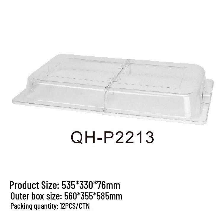 Large Transparent Food-Grade Plastic Tasting Plate with Lid