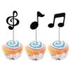 Music Cake Toppers 8th Note Recyclable Party Decoration Item for Cupcake