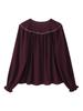 Autumn 2025 Women's V-Neck Tassel Lace-Up Bohemian Embroidered Shirt