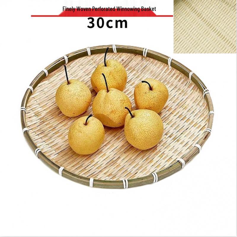 Insect-Proof Bamboo Mesh Basket for Winnowing, Sifting, and Food Drying