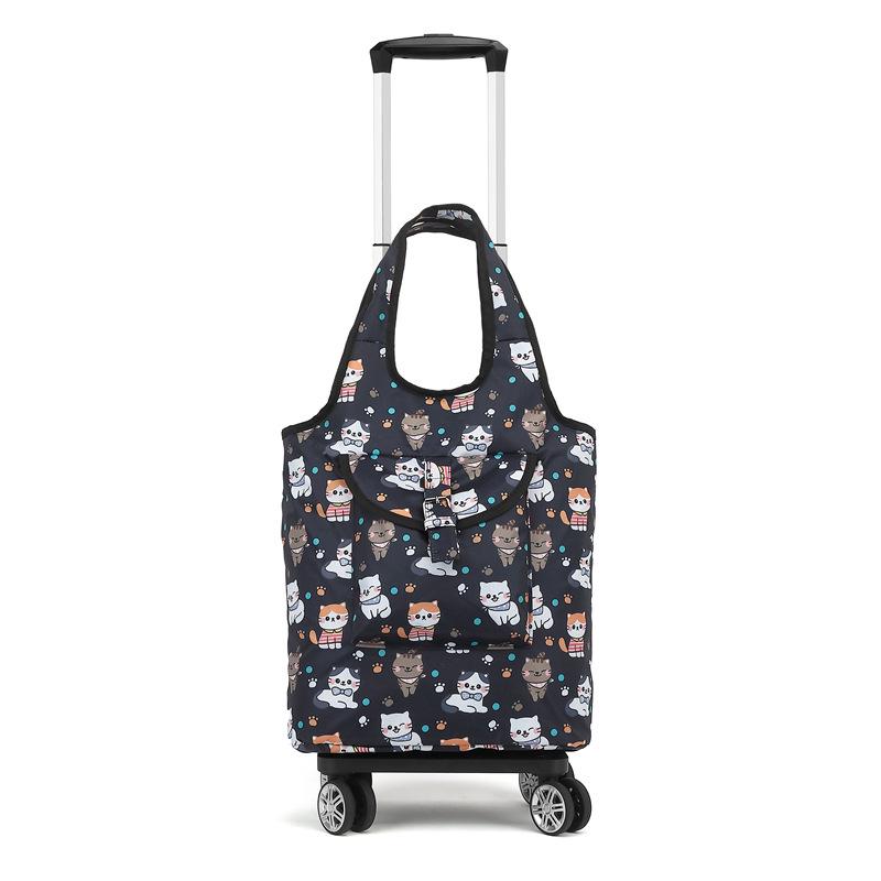 

Портативний складний візок для покупок з телескопічною ручкою