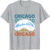 Chicago Cloud Gate Sculpture Vintage Retro Travel Souvenir T-Shirt