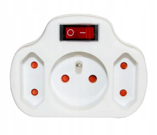 2-Outlet Power Strip with Switch and Grounding, 2P+Z