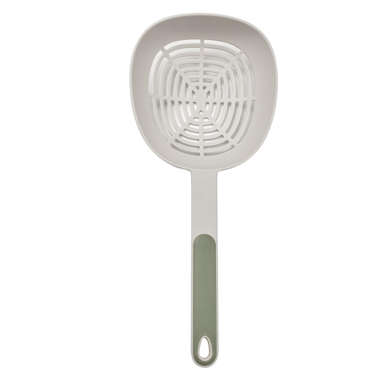 Nylon Skimmer Spoon Professional Food Grade Heat Resistance Draining Large Capacity Strainer Spoon for Kitchen